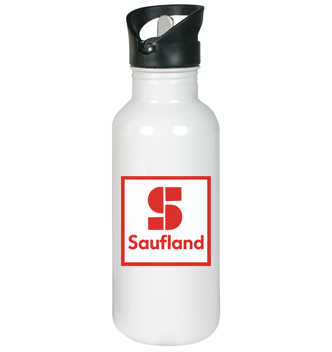 Saufland - Edelstahl-Trinkflasche