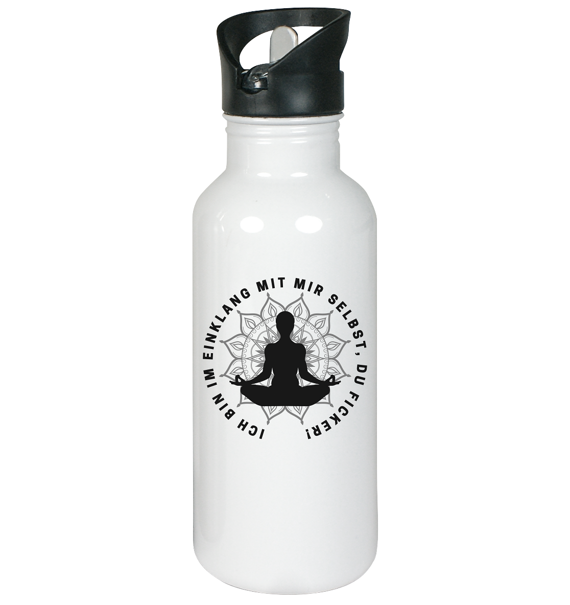 Ich bin im Einklang mit mir selbst - Edelstahl-Trinkflasche