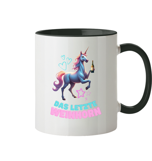 Das letzte Weinhorn - Tasse zweifarbig